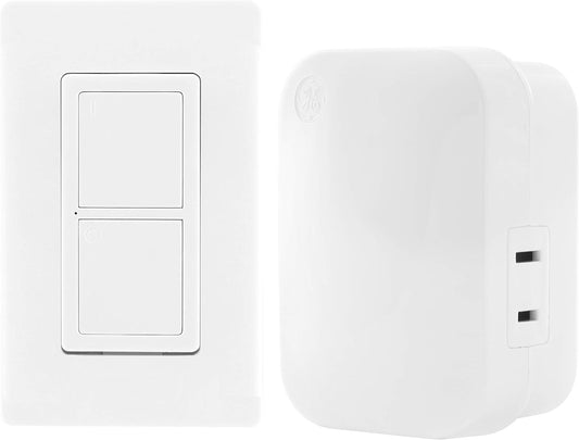 Myselectsmart Remote GE Wireless Control Switch, On/Off, 1 Outlet, 150 Ft. Range from Plug-In Receiver, Ideal for Lamps & Indoor Lighting, No Wiring Needed, 36523