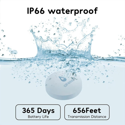 Wi-Fi Water Leak Detector, Water Detector Alarm with 656Ft Transmission Range, Leak Alert Email & SMS Notification , 3 Detectors & 1 Hub, for Kitchens, Basements, Bathrooms