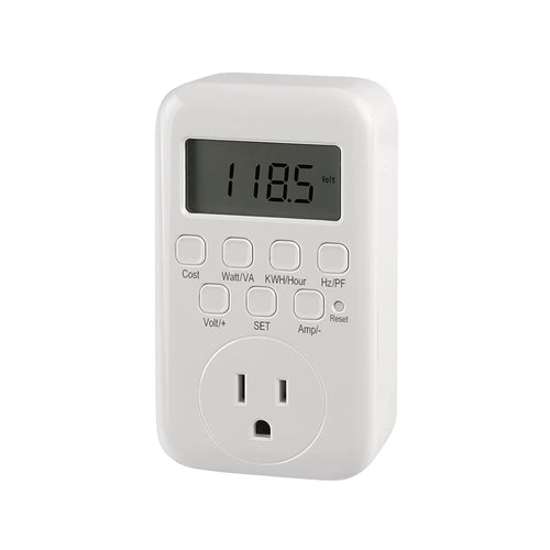 Watt Meter Plug, Plug-In Socket Power Meter Electricity Usage Monitor Consumption Home Electrical Energy Monitor, Voltage Amps Wattage Electricity Usage Tester, 9 Display Modes