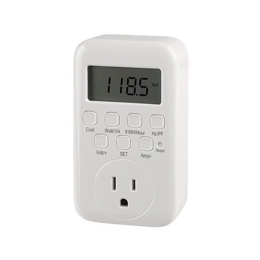 Watt Meter Plug, Plug-In Socket Power Meter Electricity Usage Monitor Consumption Home Electrical Energy Monitor, Voltage Amps Wattage Electricity Usage Tester, 9 Display Modes